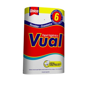 VUAL PAPEL HIGIENICO 50M X 6 UN
